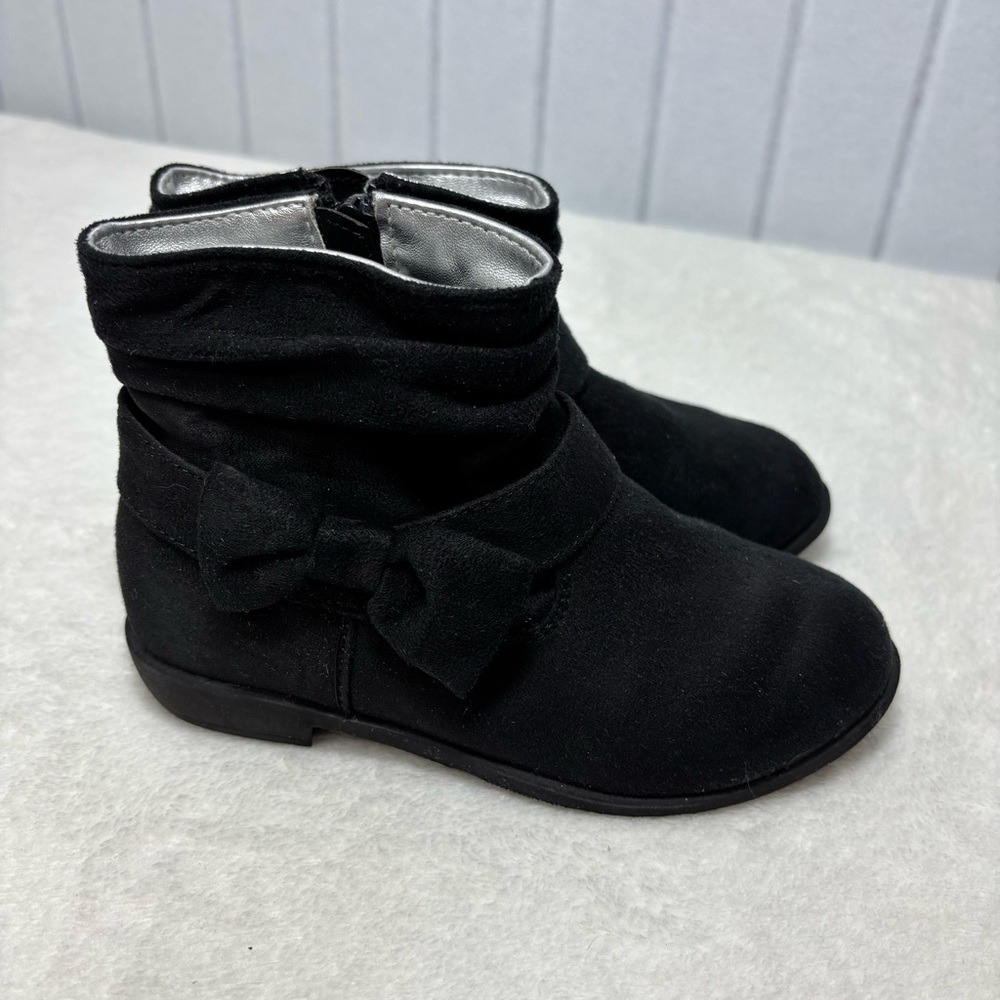 H&M‎ Black Kids Boots with Bow Accent Size 9.5 Toddler